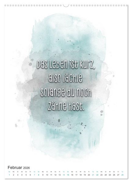 Produktbild: Das Alter ist nur eine Zahl (hochwertiger Premium Wandkalender 2026 DIN A2 hoch), Kunstdruck in Hochglanz