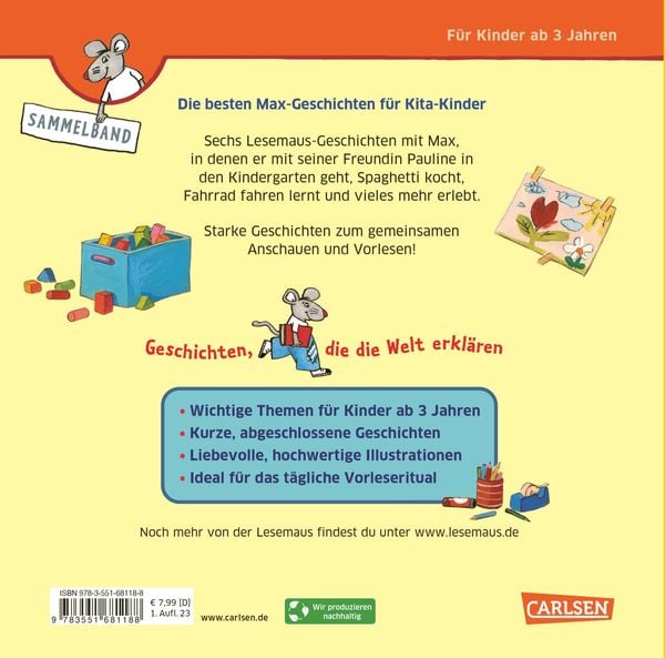 Produktbild: LESEMAUS Sonderbände: Die besten MAX-Geschichten für Kita-Kinder