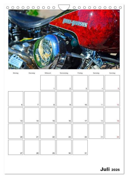 Produktbild: Best of Harley-Davidson Custom-Style 2026 (Wandkalender 2026 DIN A4 hoch), CALVENDO Monatskalender