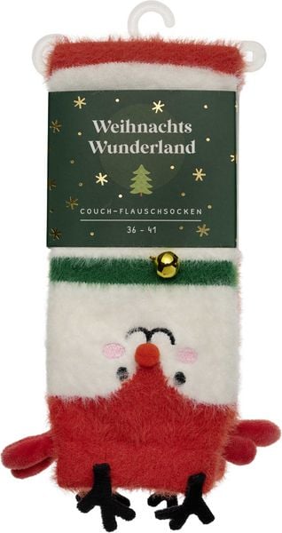 Produktbild: Weihnachtswunderland, Couch-Flauschsocken, Rentier