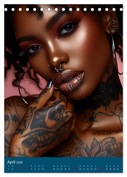 Produktbild: Tattoo und Piercing Women (Tischkalender 2026 DIN A5 hoch), CALVENDO Monatskalender
