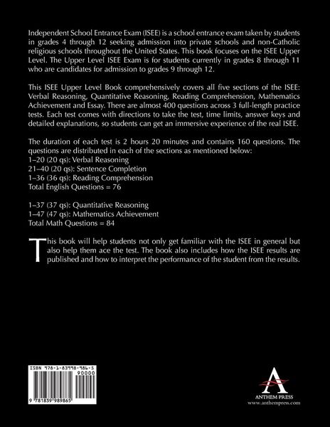 Produktbild: ISEE Upper Level Practice Tests