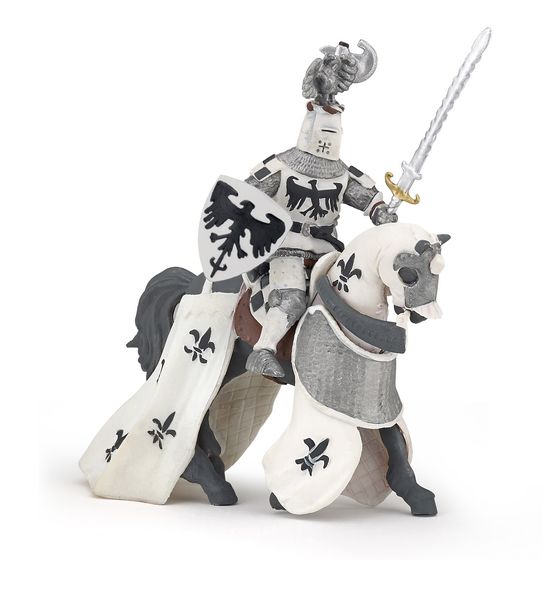Produktbild: Spielfigur Ritter mit Adlerhelm wei&szlig; 7cm