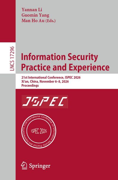 Produktbild: Information Security Practice and Experience