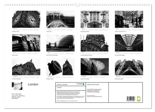 Produktbild: London (Wandkalender 2026 DIN A2 quer), CALVENDO Monatskalender
