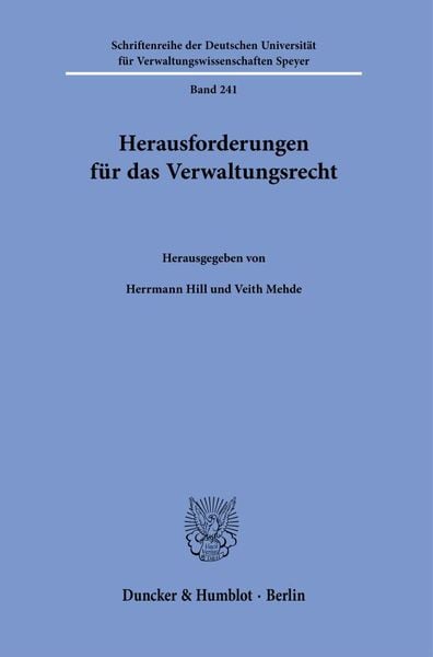 Produktbild: Herausforderungen f&uuml;r das Verwaltungsrecht.