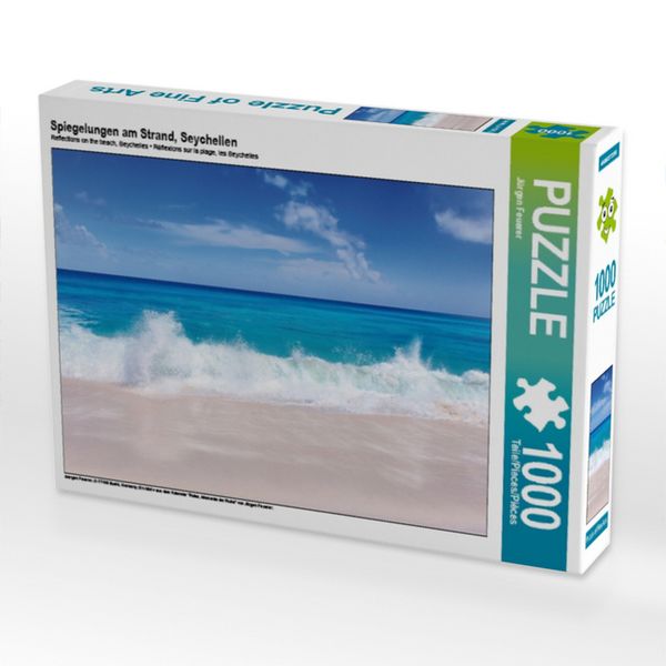 Spiegelungen am Strand, Seychellen (Puzzle)