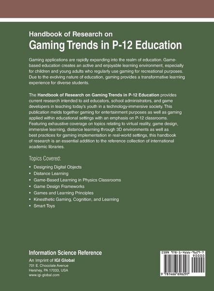 Produktbild: Handbook of Research on Gaming Trends in P-12 Education