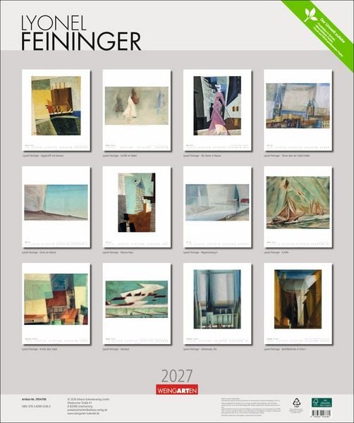 Produktbild: Lyonel Feininger Kalender 2027