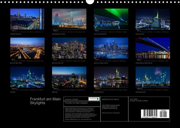 Produktbild: Frankfurt am Main Skylights (Wandkalender 2022 DIN A3 quer)