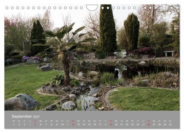 Produktbild: Romantische Garten-Paradiese (Wandkalender 2027 DIN A4 quer), CALVENDO Monatskalender