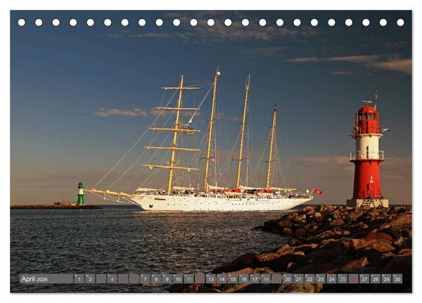 Produktbild: Kreuzfahrt Warnem&uuml;nde (Tischkalender 2026 DIN A5 quer), CALVENDO Monatskalender
