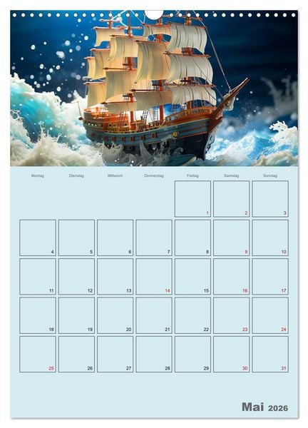 Produktbild: Schiffe, Fische und Piraten (Wandkalender 2026 DIN A3 hoch), CALVENDO Monatskalender