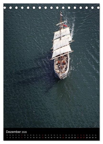 Produktbild: Segelschiffe von damals (Tischkalender 2026 DIN A5 hoch), CALVENDO Monatskalender