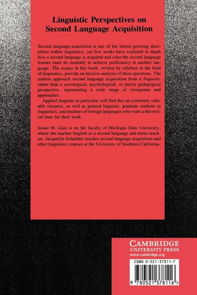 Produktbild: Linguistic Perspectives on Second Language Acquisition