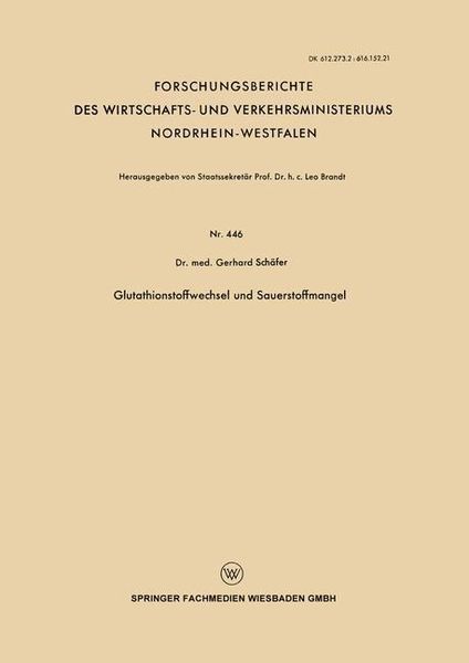 Produktbild: Glutathionstoffwechsel und Sauerstoffmangel