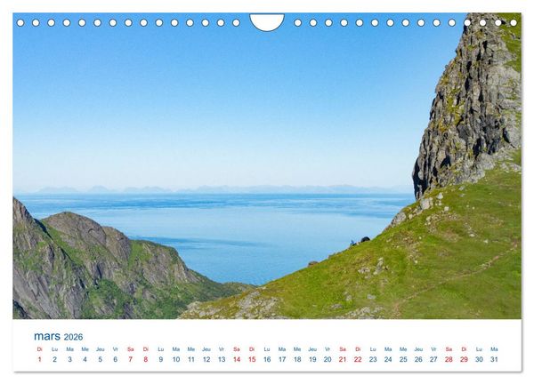 Produktbild: Un &eacute;t&eacute; aux Iles Lofoten (Calendrier mural 2026 DIN A4 vertical), CALVENDO calendrier mensuel