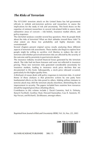Produktbild: The Risks of Terrorism