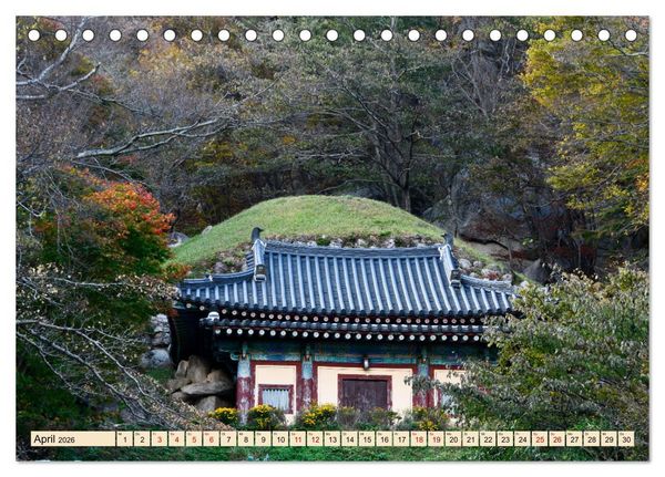 Produktbild: S&uuml;dkoreas Herbstf&auml;rbung (Tischkalender 2026 DIN A5 quer), CALVENDO Monatskalender