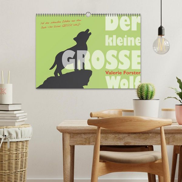 Produktbild: Der kleine GROSSE Wolf - Kalender (Wandkalender 2026 DIN A3 quer), CALVENDO Monatskalender