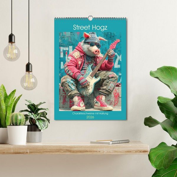 Produktbild: Street Hogz. Charakterschweine mit Haltung (Wandkalender 2026 DIN A3 hoch), CALVENDO Monatskalender