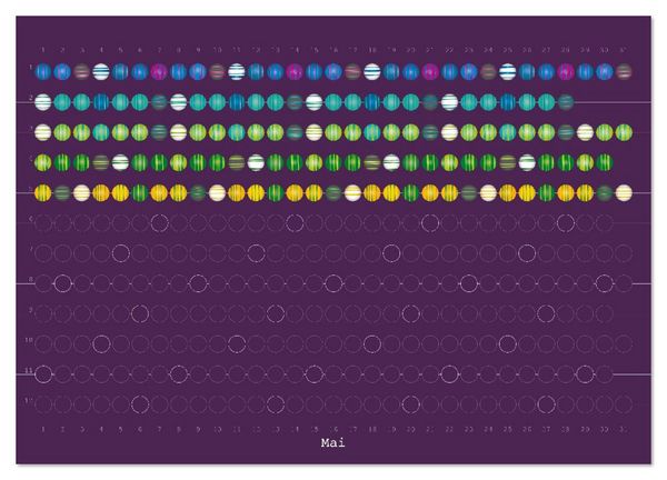 Produktbild: Perlenkalender (Wandkalender 2026 DIN A4 quer), CALVENDO Monatskalender