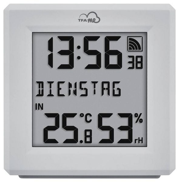 Produktbild: TFA Dostmann TFA.me Starter Set mit WLAN Gateway und KLIMA@HOME 2 Funk-Thermo-/Hygrometer Schwarz, Wei&szlig; 35.8109.02