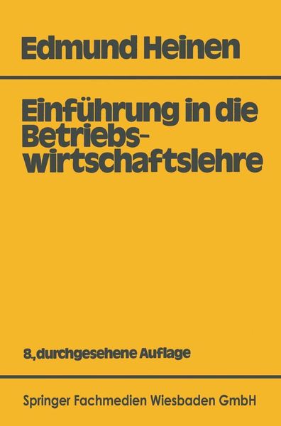 Produktbild: Einf&uuml;hrung in die Betriebswirtschaftslehre