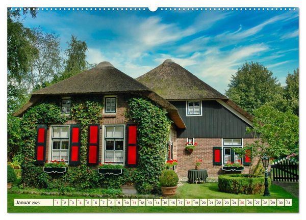 Produktbild: Idyllische Reetdachh&auml;user (hochwertiger Premium Wandkalender 2026 DIN A2 quer), Kunstdruck in Hochglanz