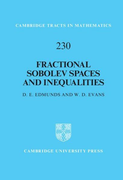 Produktbild: Fractional Sobolev Spaces and Inequalities