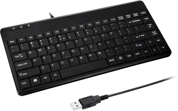 Produktbild: Perixx PERIBOARD-409DEU USB Tastatur Deutsch, QWERTZ Schwarz