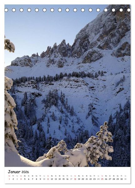 Produktbild: Die Dolomiten um S&uuml;dtirol (Tischkalender 2026 DIN A5 hoch), CALVENDO Monatskalender