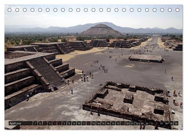 Produktbild: Von Mayas und Azteken - Mexiko, Guatemala und Honduras (Tischkalender 2026 DIN A5 quer), CALVENDO Monatskalender