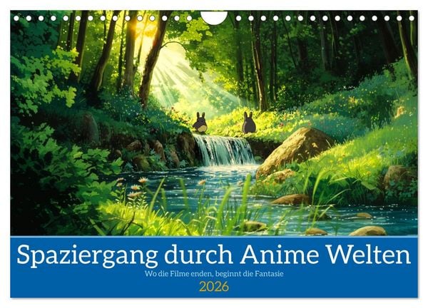 Produktbild: Spaziergang durch Anime Welten (Wandkalender 2026 DIN A4 quer), CALVENDO Monatskalender