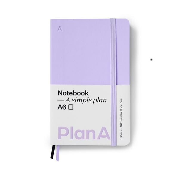 Produktbild: Notizbuch A6 Softcover Blanko Mauve Purple