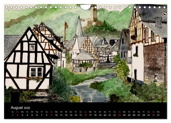 Produktbild: Deutschland in Aquarell (Wandkalender 2026 DIN A4 quer), CALVENDO Monatskalender