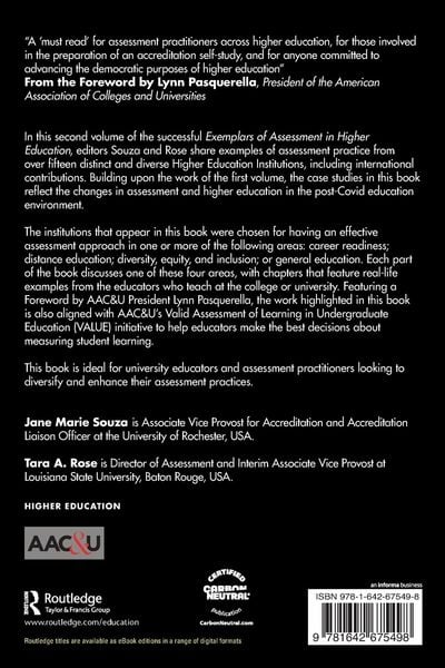 Produktbild: Exemplars of Assessment in Higher Education, Volume Two