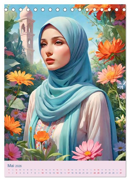 Produktbild: Stolze Muslima (Tischkalender 2026 DIN A5 hoch), CALVENDO Monatskalender