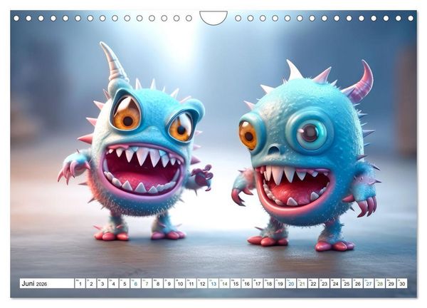 Produktbild: Monsterparade im Anmarsch (Wandkalender 2026 DIN A4 quer), CALVENDO Monatskalender