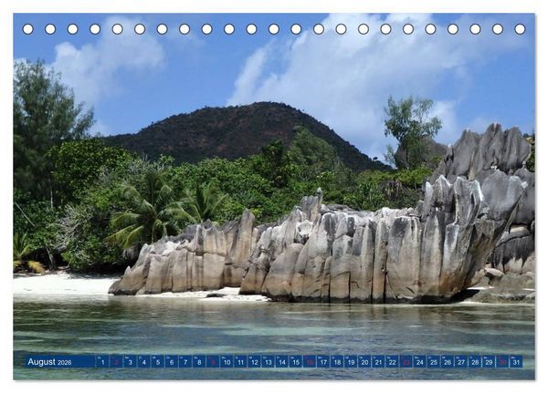 Produktbild: Seychellen - Wild und Sch&ouml;n (Tischkalender 2026 DIN A5 quer), CALVENDO Monatskalender