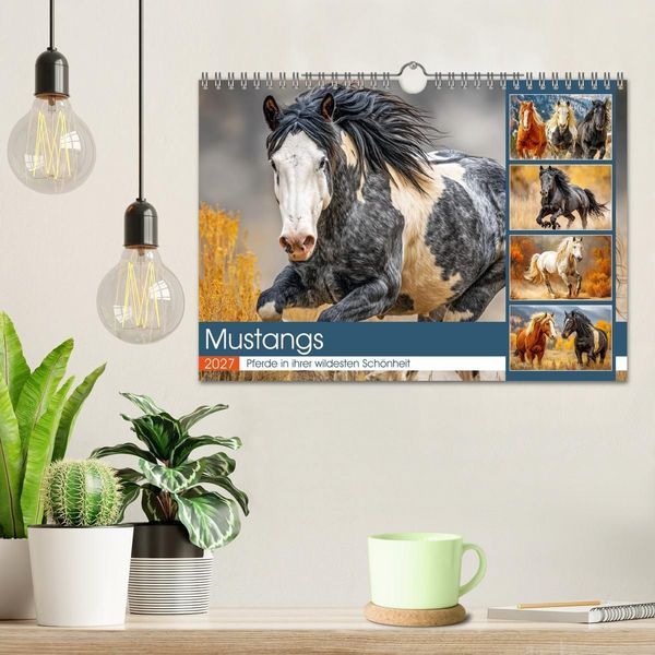 Produktbild: Mustangs. Pferde in ihrer wildesten Sch&ouml;nheit (Wandkalender 2027 DIN A4 quer), CALVENDO Monatskalender
