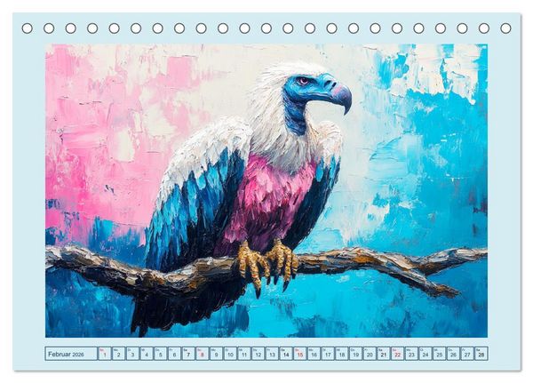 Produktbild: Greifv&ouml;gel. Majest&auml;tische Luftakrobaten in &Ouml;loptik (Tischkalender 2026 DIN A5 quer), CALVENDO Monatskalender