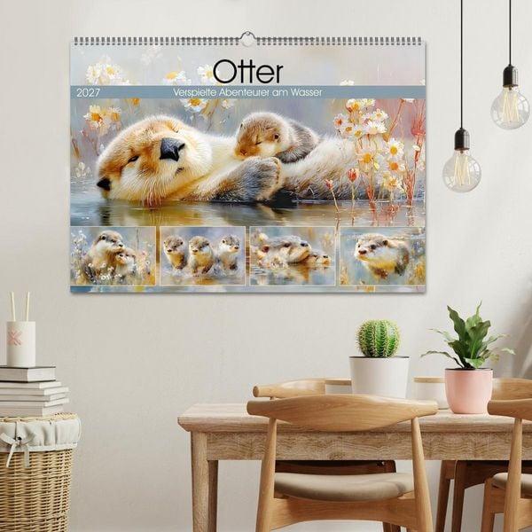 Produktbild: Otter. Verspielte Abenteurer am Wasser (Wandkalender 2027 DIN A2 quer), CALVENDO Monatskalender