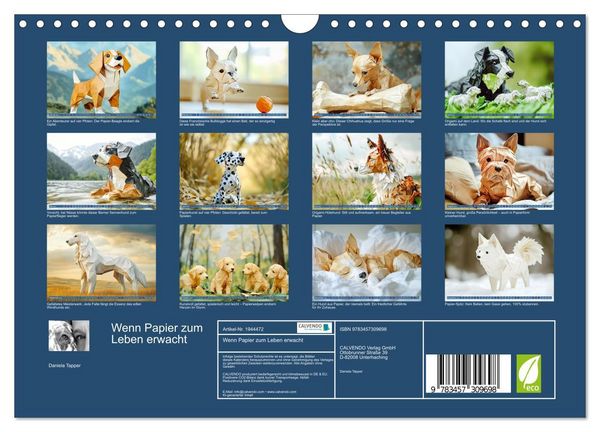 Produktbild: Wenn Papier zum Leben erwacht (Wandkalender 2026 DIN A4 quer), CALVENDO Monatskalender