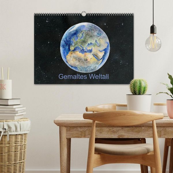 Produktbild: Gemaltes Weltall (Wandkalender 2026 DIN A3 quer), CALVENDO Monatskalender