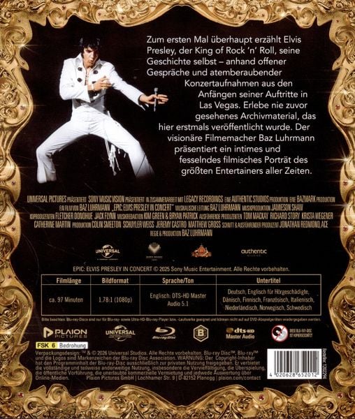 Produktbild: EPiC: Elvis Presley in Concert