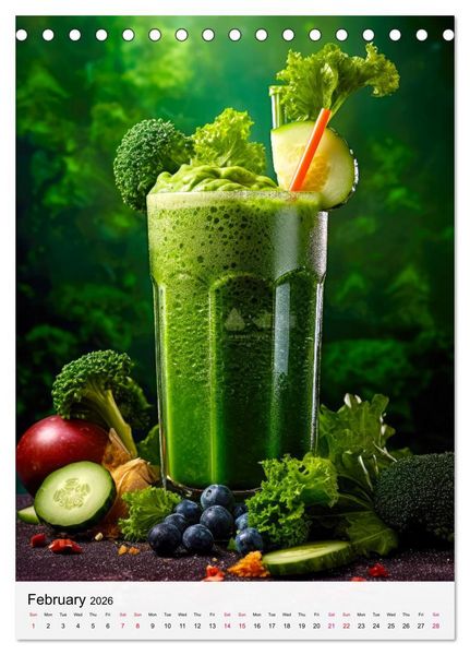 Produktbild: Smoothie Symphony (Desk Calendar 2026 DIN A5 portrait), CALVENDO 12 Month DeskCalendar
