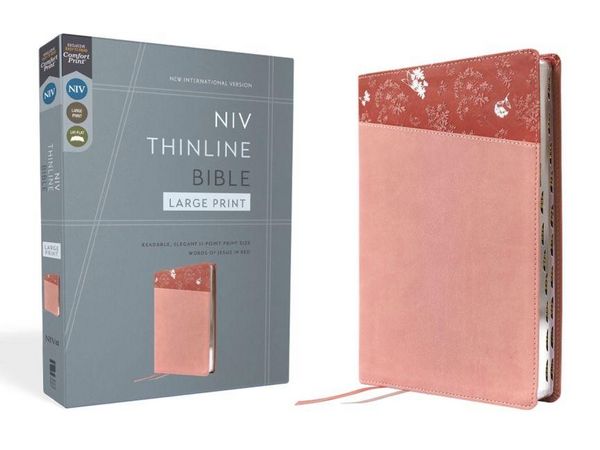 Produktbild: Niv, Thinline Bible, Large Print, Leathersoft, Pink, Red Letter, Thumb Indexed, Comfort Print