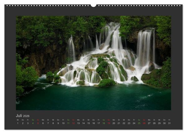 Produktbild: FALLENDE WASSER (Wandkalender 2026 DIN A2 quer), CALVENDO Monatskalender