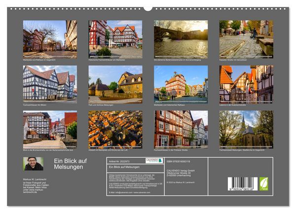 Produktbild: Ein Blick auf Melsungen (hochwertiger Premium Wandkalender 2026 DIN A2 quer), Kunstdruck in Hochglanz